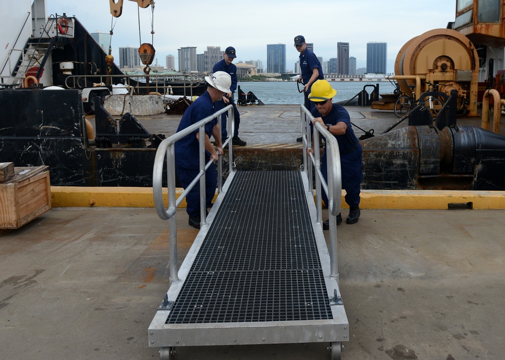 Coast Guard Cutter Walnut departs Honolulu for final time