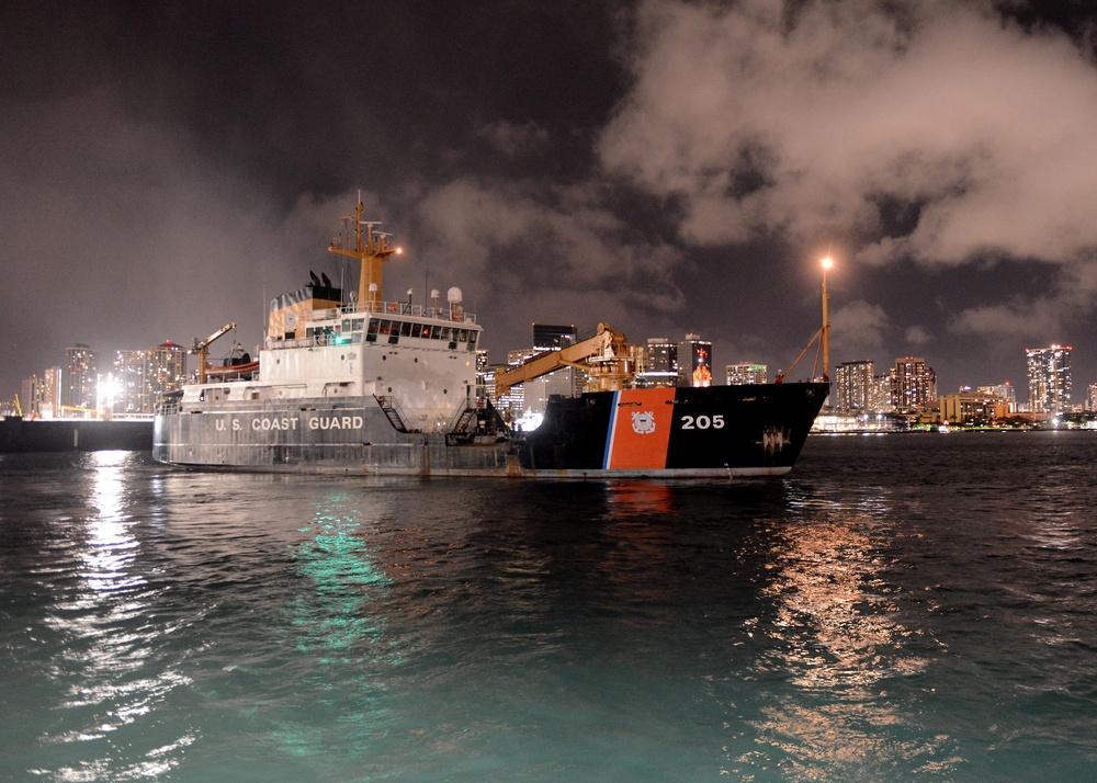 Coast Guard Cutter Walnut departs Honolulu for final time