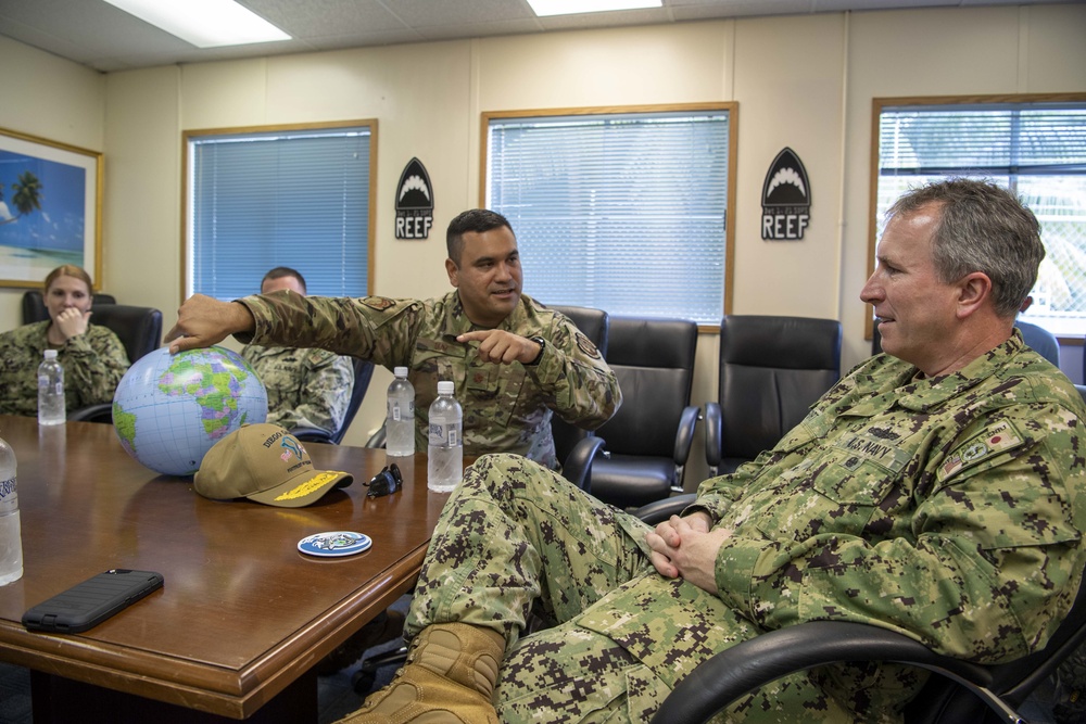 Rear Adm. Brian P. Fort Visits Diego Garcia