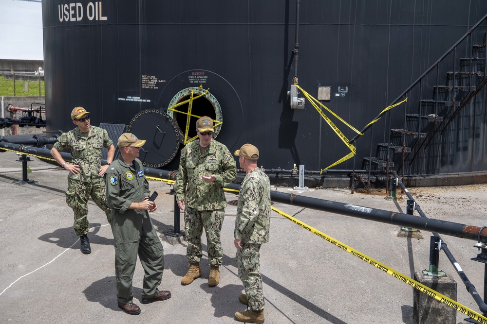 Rear Adm. Brian P. Fort Visits Diego Garcia