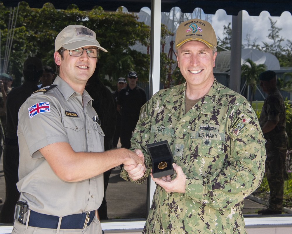 Rear Adm. Brian P. Fort Visits Diego Garcia