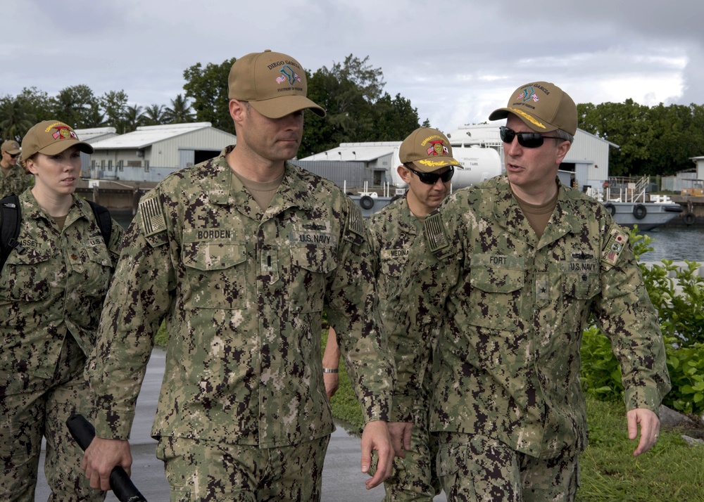Rear Adm. Brian P. Fort Visits Diego Garcia