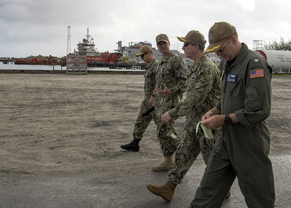 Rear Adm. Brian P. Fort Visits Diego Garcia
