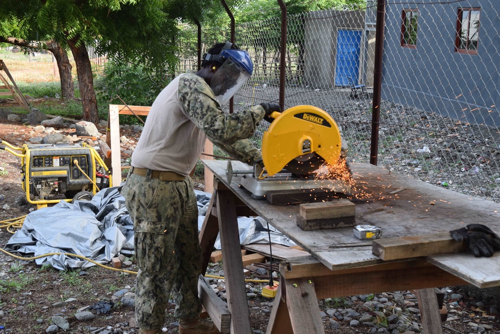 U.S. Navy Seabees deployed with NMCB-5’s Detail Timor-Leste construct a STEM laboratory in Liquica, Timor-Leste