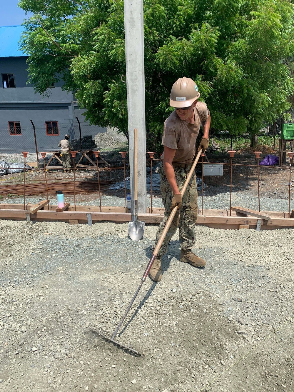 U.S. Navy Seabees deployed with NMCB-5’s Detail Timor-Leste construct a STEM laboratory in Liquica, Timor-Leste