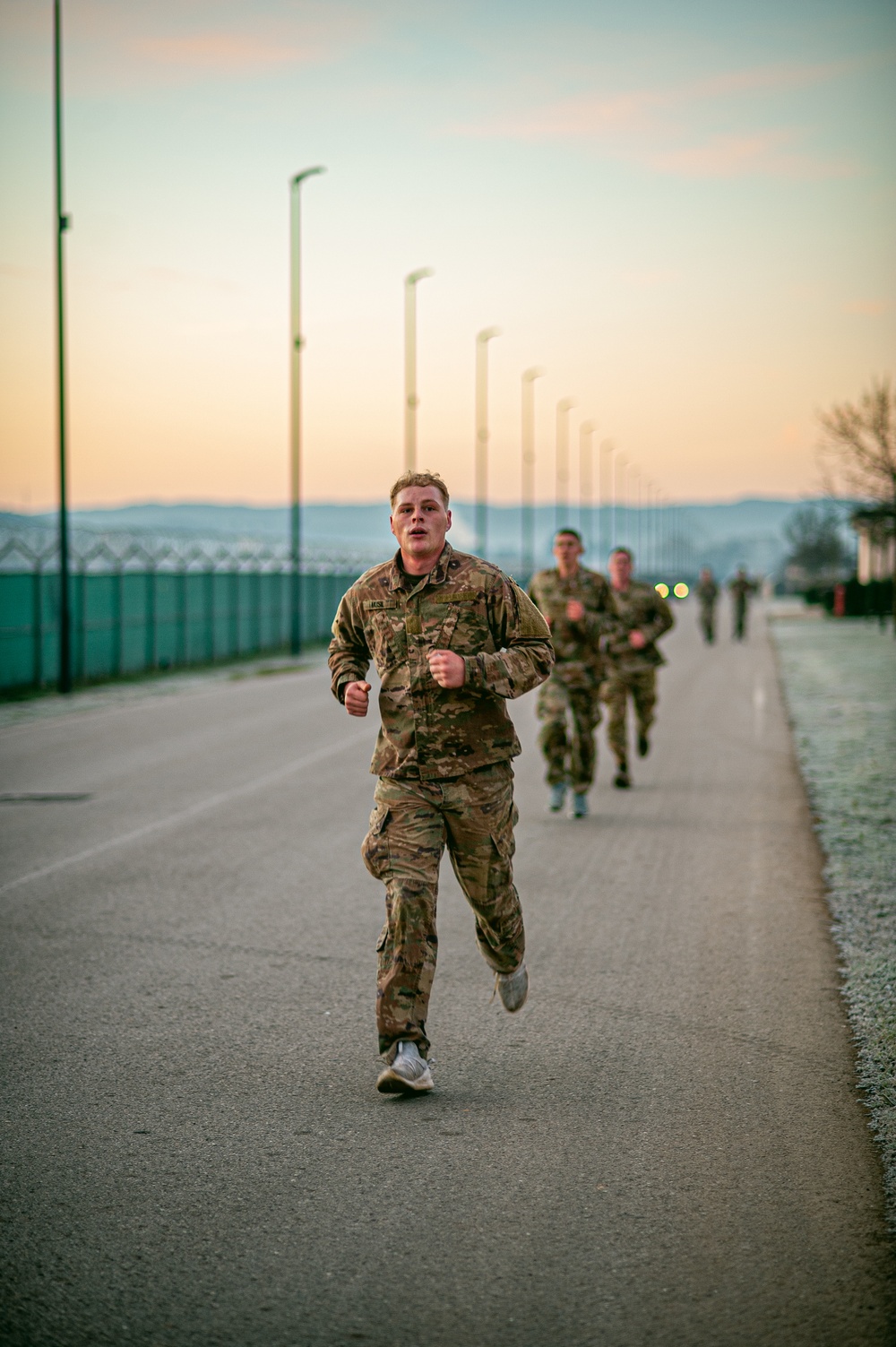 Paratroopers Run During Competition