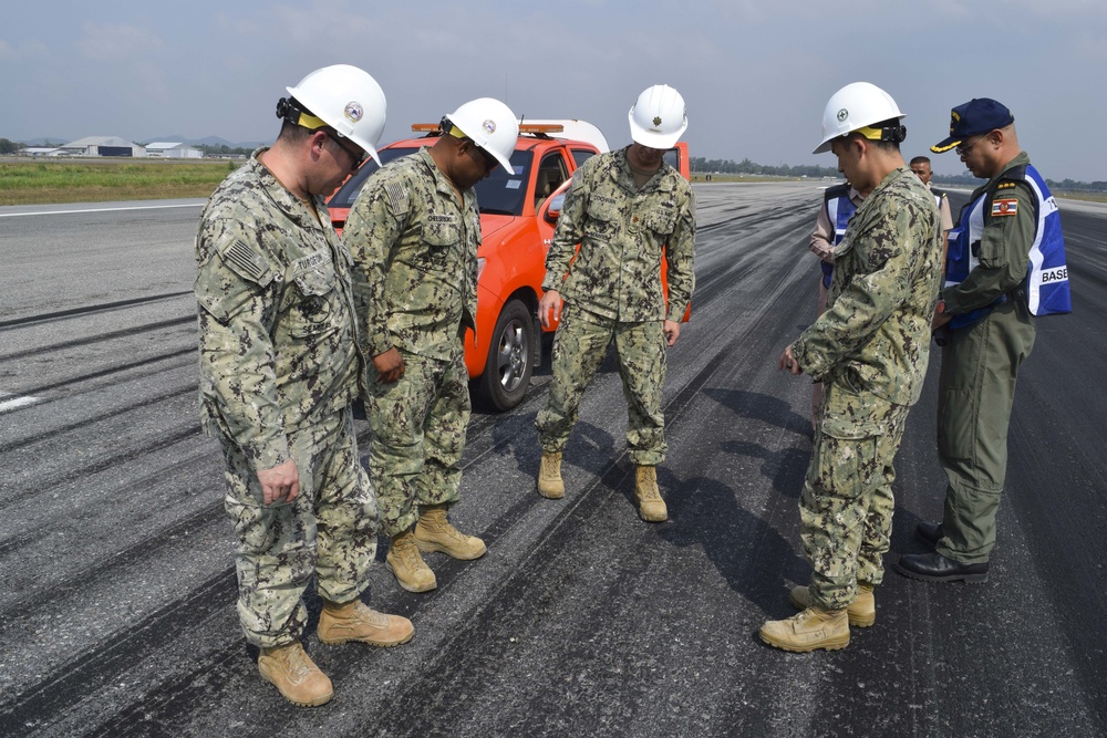 U.S. Navy Seabees deployed with NMCB-5’s Detail Thailand prepare for future project