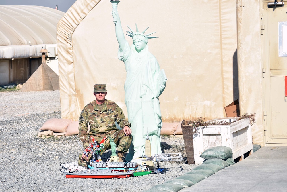 Soldier uses his Lego hobby to relax during deployment