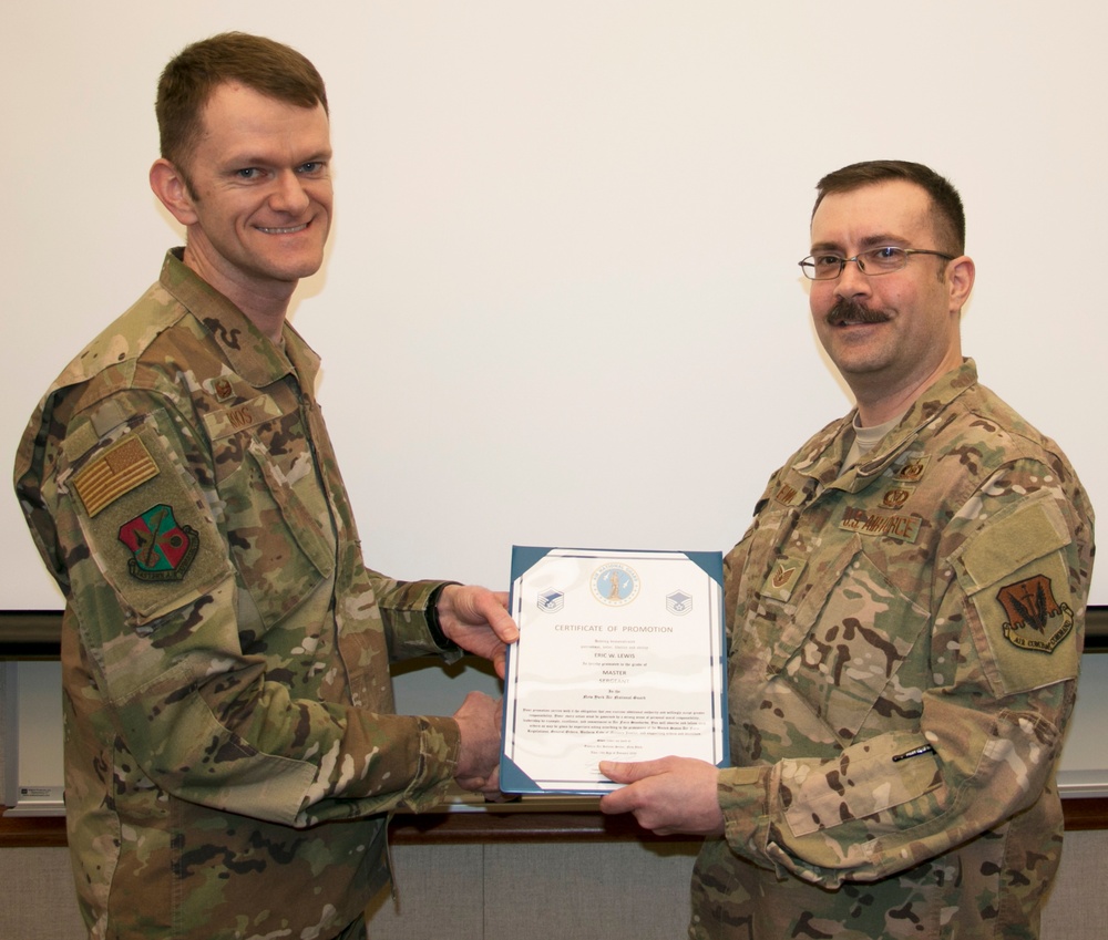 Lewis Promoted to Master Sergeant