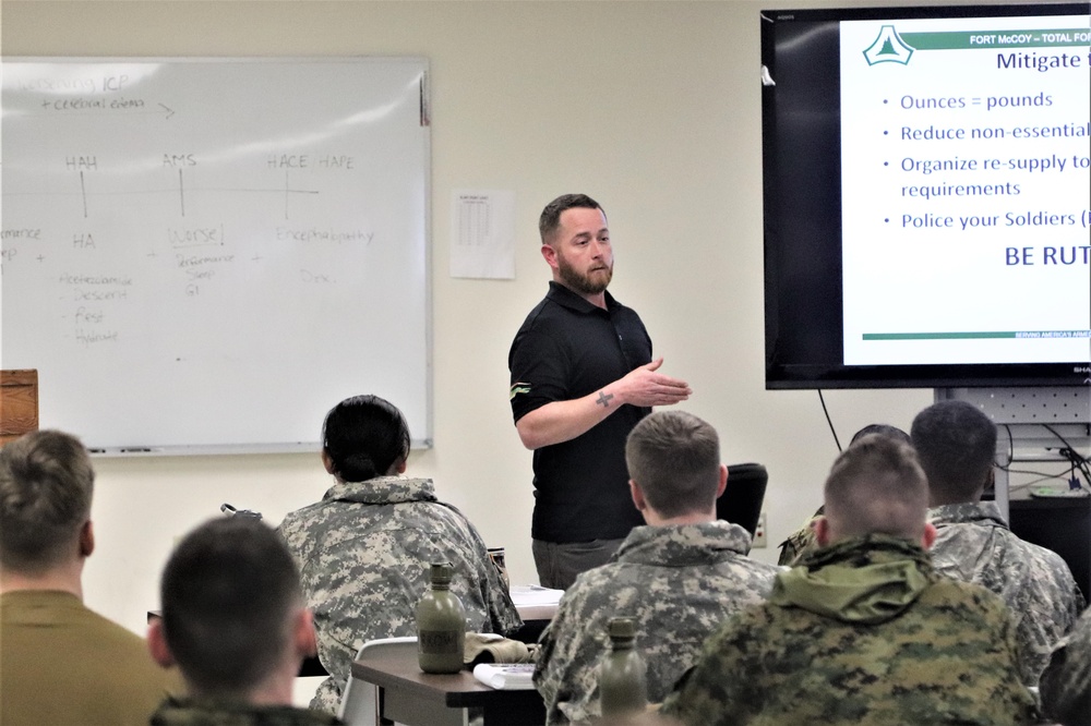 Cold-Weather Operations Course Class 20-02 classroom training