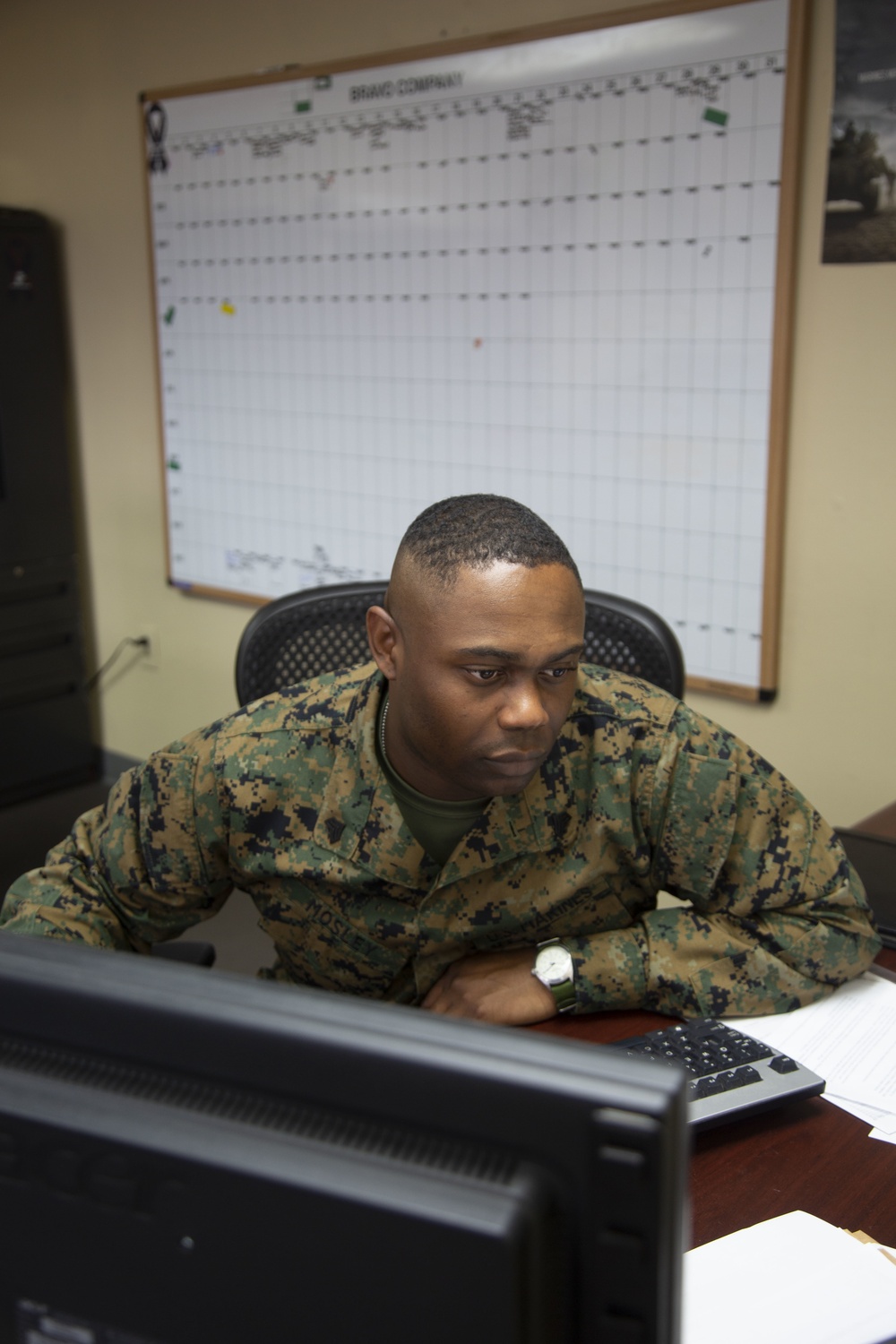 Chamber recognizes HQSPT Bn Marine as January service member of the month