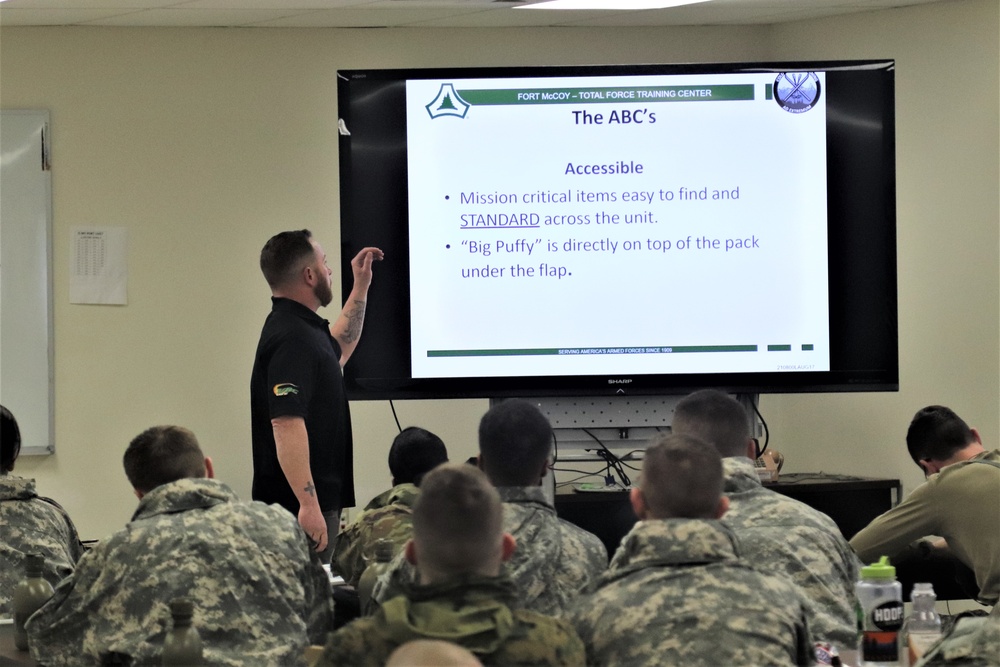 Cold-Weather Operations Course Class 20-02 classroom training
