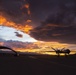 MQ-9 Reaper and aircrew underneath Nevada sunset