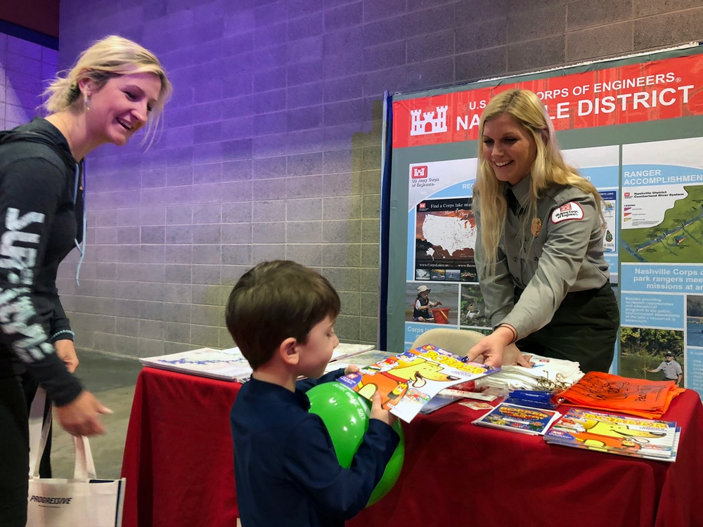Boaters visit Corps of Engineers booth at Nashville Boat Show