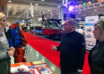 Boaters visit Corps of Engineers booth at Nashville Boat Show