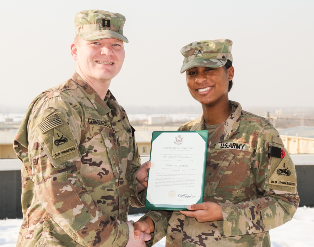 Sgt. Mya Johnson Earns a Battle Field Promotion