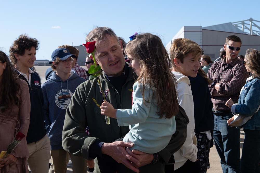 Family and friends prepare for the return of Airborne Early Warning Squadron (VAW) 121