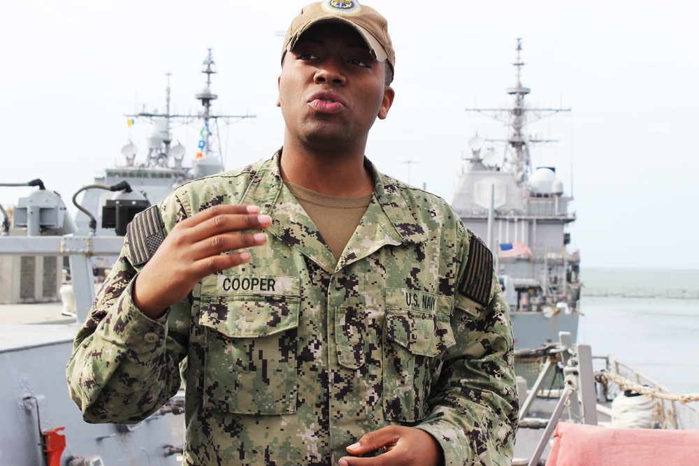 Sailor Gives Tour of USS Laboon