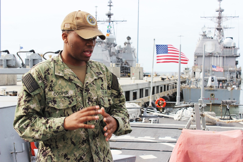 Sailor Gives Tour of USS Laboon