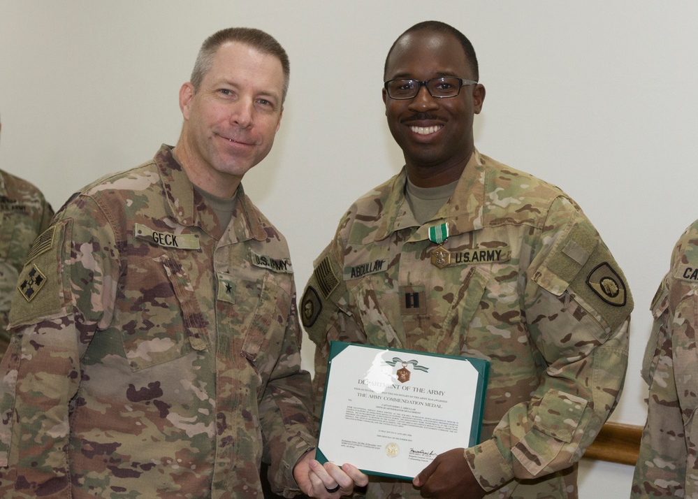 320th Quartermaster Detachment End of Tour Award Ceremony