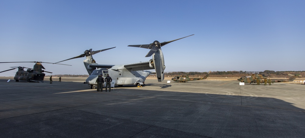 U.S. Marines, Japan Ground Self-Defense Force Hold a Static Display during Exercise Forest Light Western Army