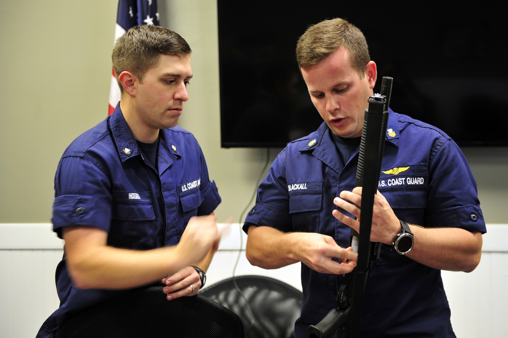 Coast Guard weapons training