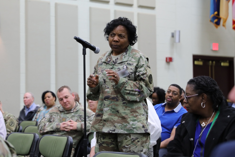 Brig. Gen. Shan K. Bagby Hosts Town Hall