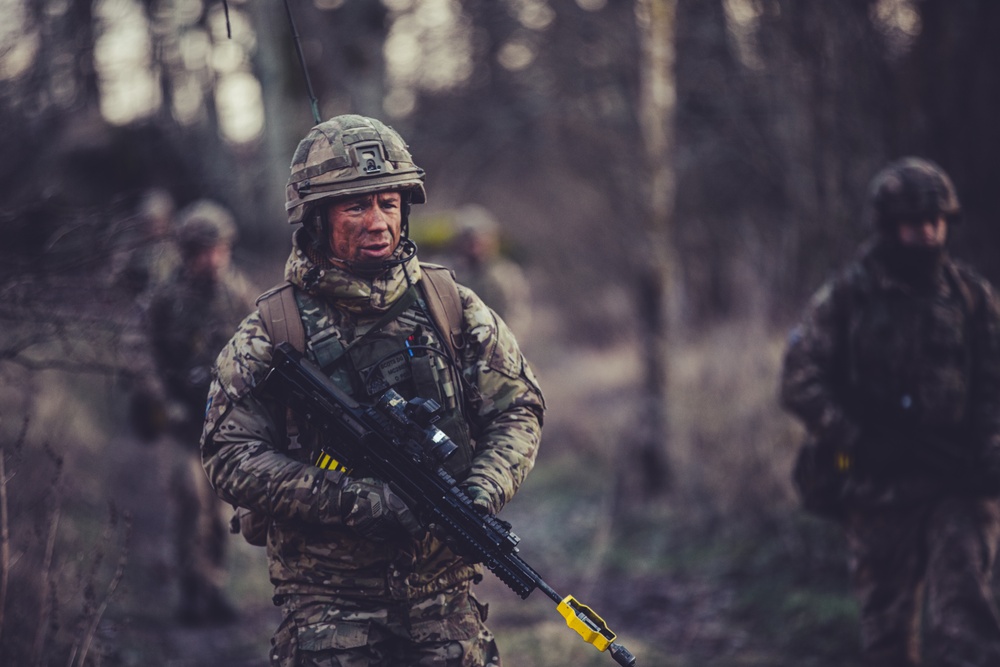 The Royal Scots Dragoon Guards continue force on force reconnaissance exercise