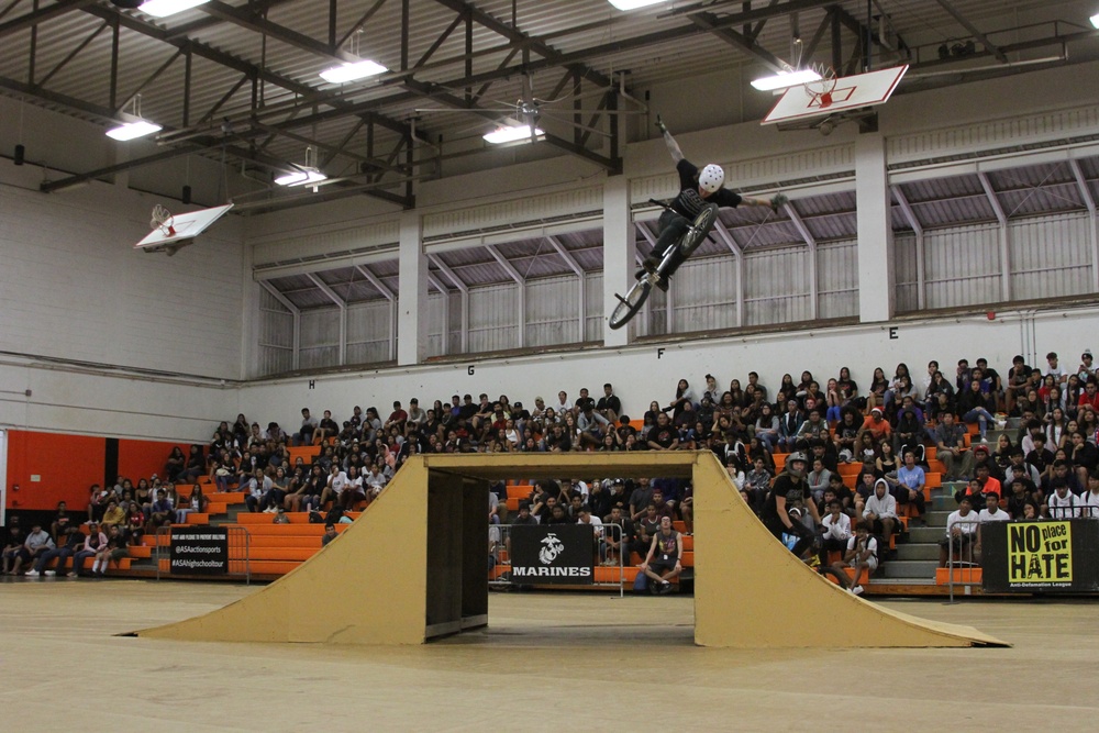 BMX riders, Marines roll through Hawaii during anti-bullying campaign