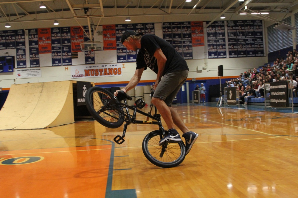 BMX riders, Marines roll through Hawaii during anti-bullying campaign