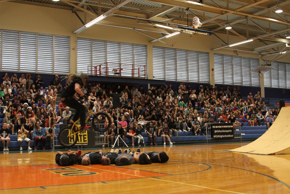 BMX riders, Marines roll through Hawaii during anti-bullying campaign