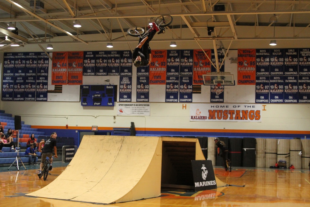 BMX riders, Marines roll through Hawaii during anti-bullying campaign