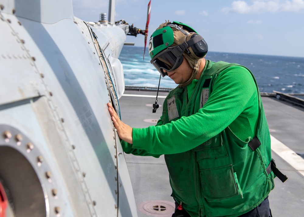 USS Montgomery Aviation At Sea