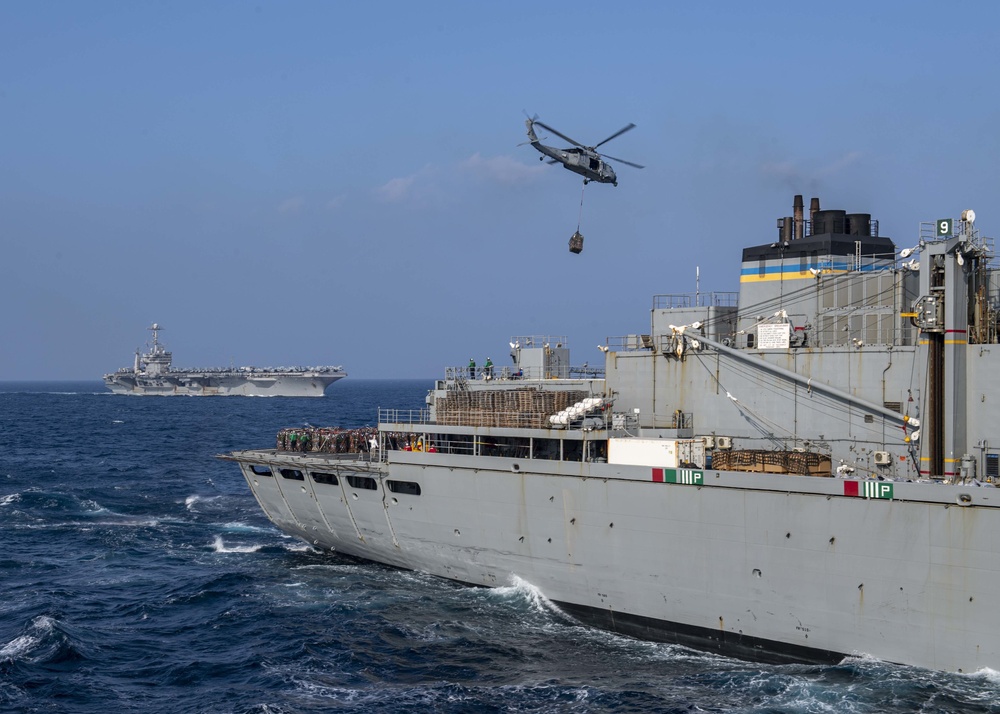 USS Normandy, USS Harry S. Truman, USNS Supply Conduct Underway Replenishment