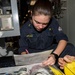 USS Normandy Sailor Inventories Hazardous Materials Spill Kit
