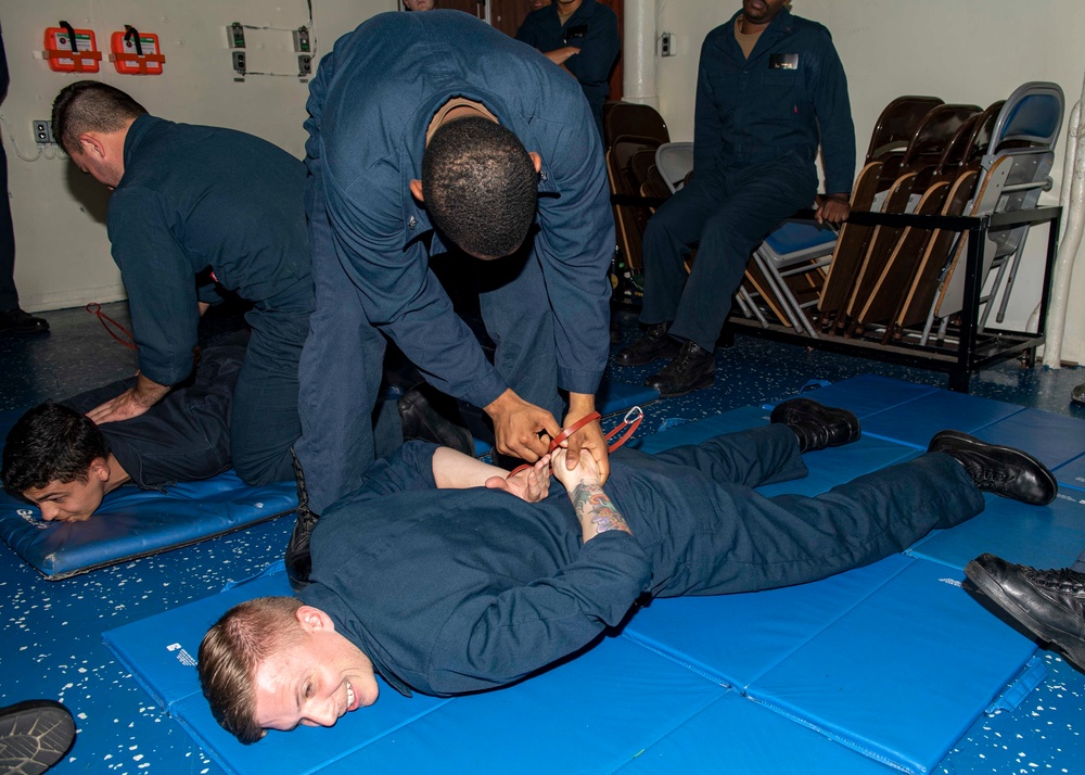 USS Normandy Conducts Security Reaction Force Basic Training
