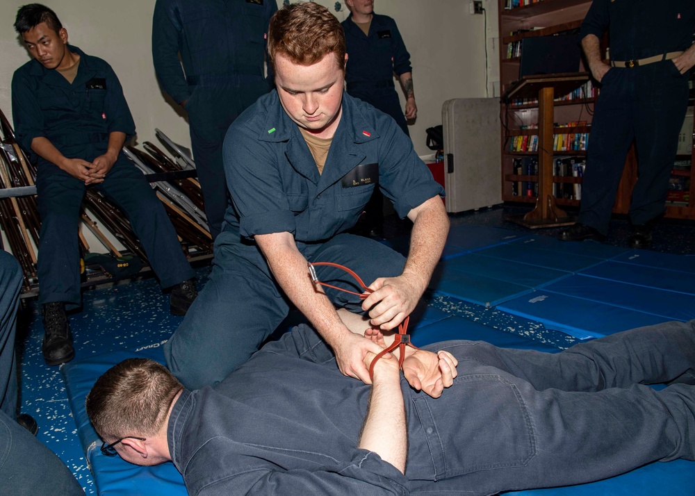 USS Normandy Conducts Security Reaction Force Basic Training