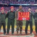 The KC Chiefs recognize Whiteman AFB Airmen during the AFC Championships