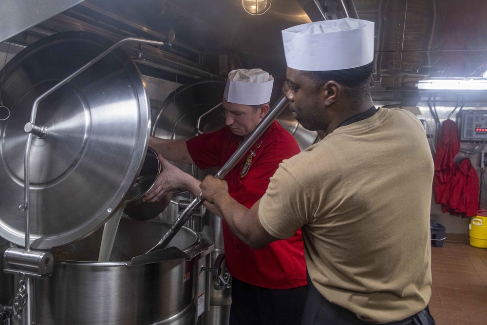 Sailors make stuffing