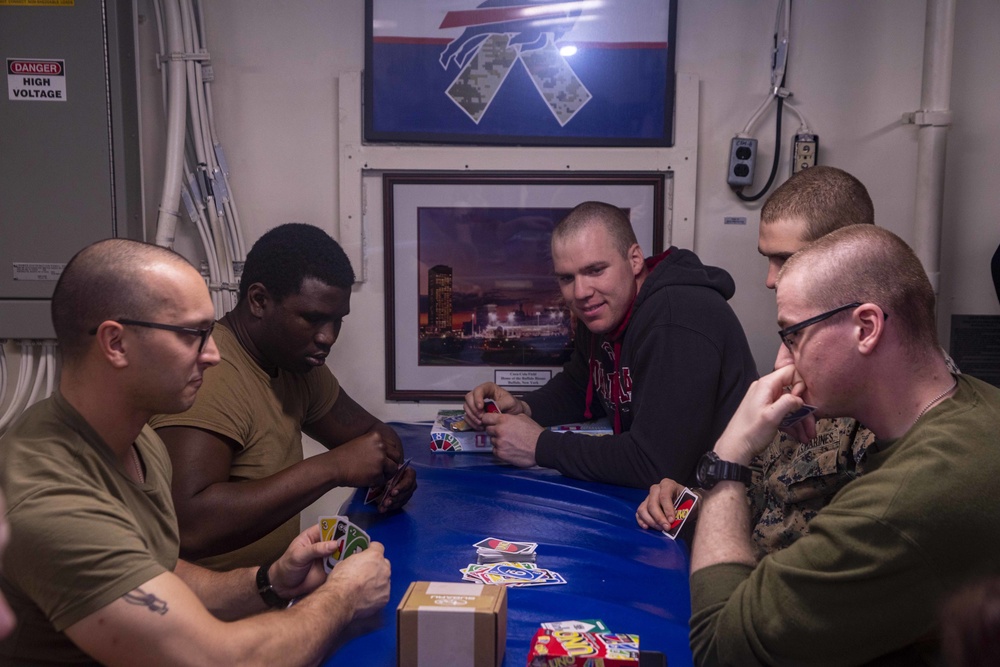 Sailors and Marines play games