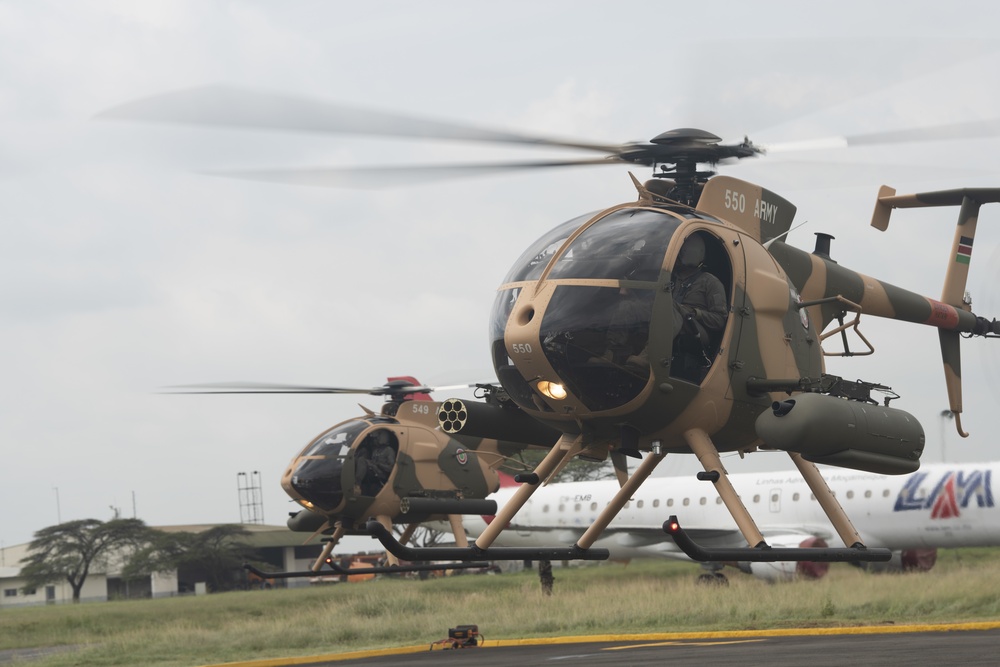 United States delivers MD-530F helicopters to Kenya Defense Force