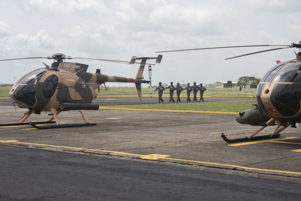 United States delivers MD-530F helicopters to Kenya Defense Force