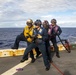 Sailors take part in flight deck fire fighting