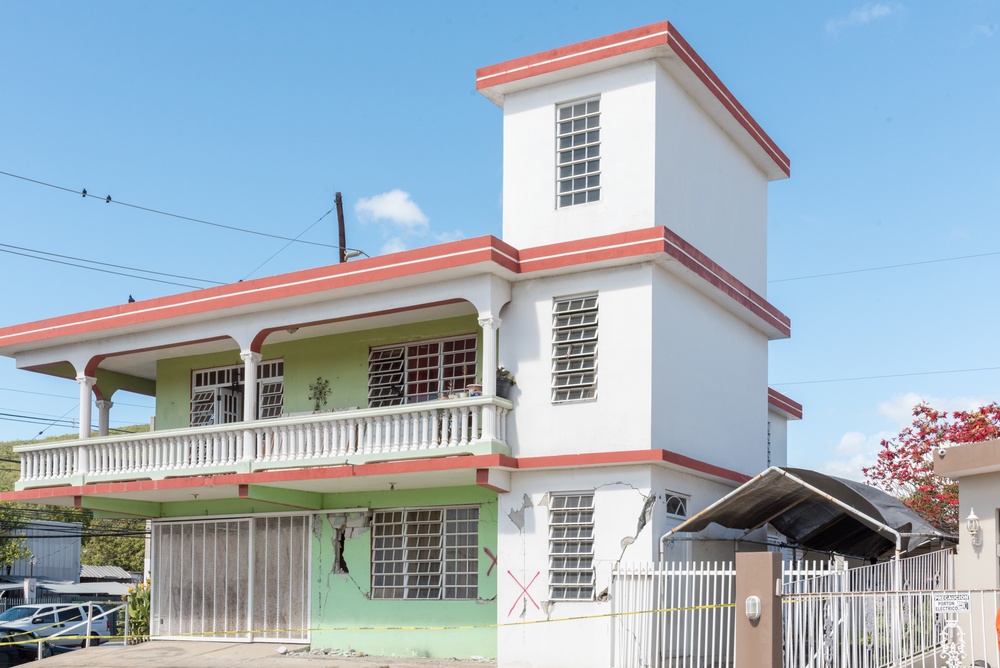 Quake Damage in Guayanilla, PR