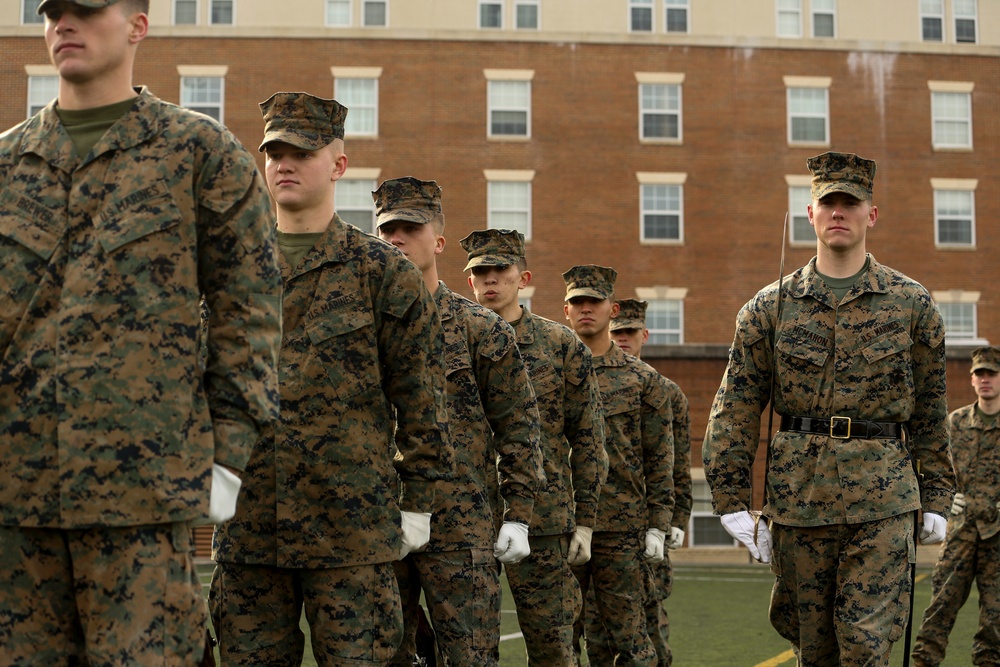 Marines Practice Firing Party Sequence at Marine Barracks Washington