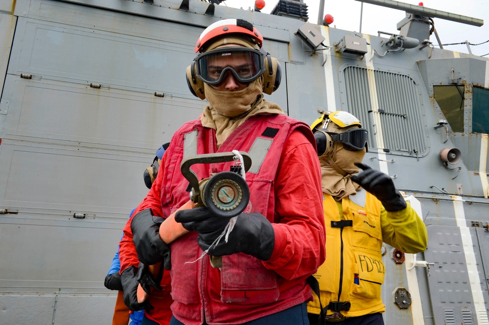 Sailors Aboard USS James E. Williams Crash and Salvage Drill