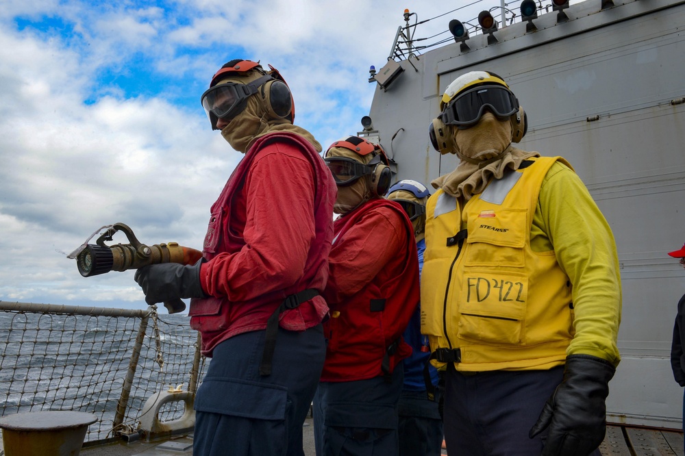 Sailors Aboard James E. Williams Conduct Crash Salvage Drill