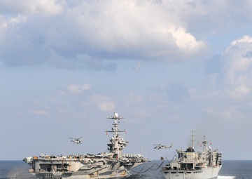 USS Normandy, USS Harry S. Truman Conduct Underway Replenishment With USNS Supply