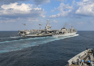 USS Normandy, USS Harry S. Truman Conduct Underway Replenishment With USNS Supply