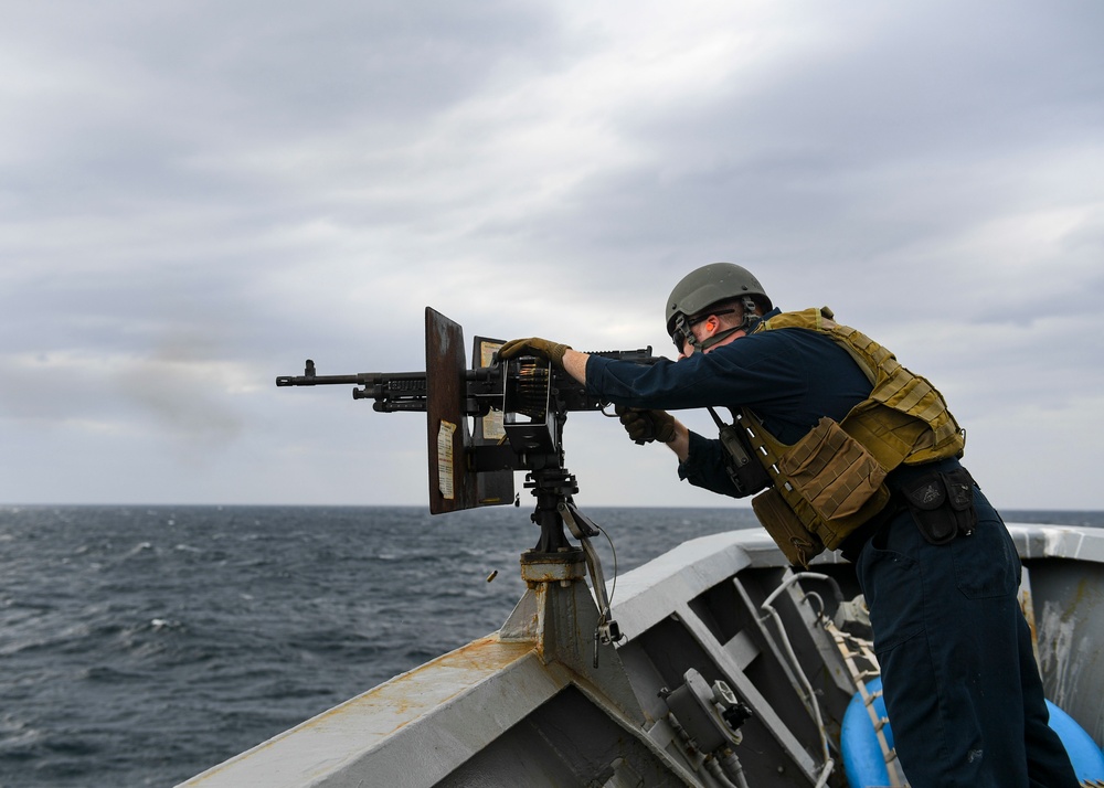 USS Normandy Conducts Live-Fire Exercise